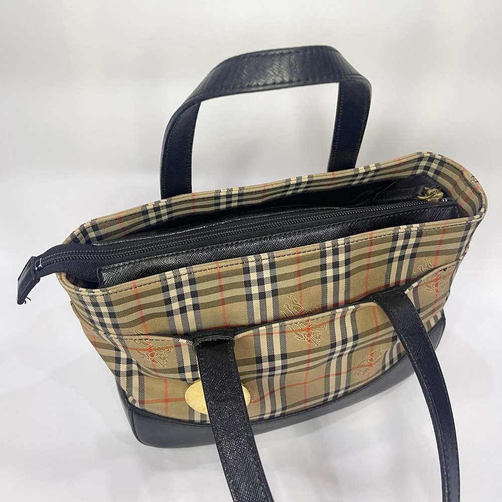 Auth Vintage Burberry House Check Hand Bag Purse - Picture 7 of 8